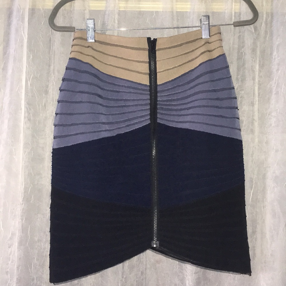Nuj Novakhett blue and black layered skirt